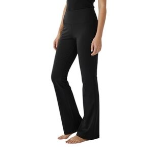 High-Waist Black Flare Pants - Women's Yoga & Lounge